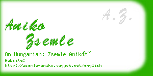 aniko zsemle business card